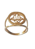 Anel dourado com Hamsa