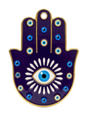 Hamsa de cerâmica com olhinho