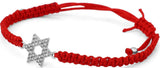 Pulseira de fio trançado com Estrela de David e zircônias