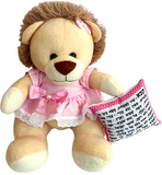 Leoazinha rosa com almofadinha Shir Lamaalot