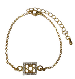 Pulseira com Estrela de David quadrada