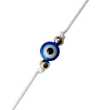 Pulseira fio branco com olhinho