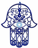 Mobile Hamsa com fio azul royal