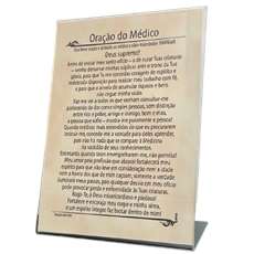 Porta-retrato com a Oração do Médico