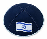 Kipá de camurça com bandeira de Israel