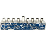 Chanukiá Jerusalém azul