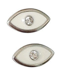 Brinco de prata olhinho esmaltado