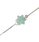Pulseira de prata com pedra opalit