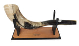 Suporte para shofar de madeira clara
